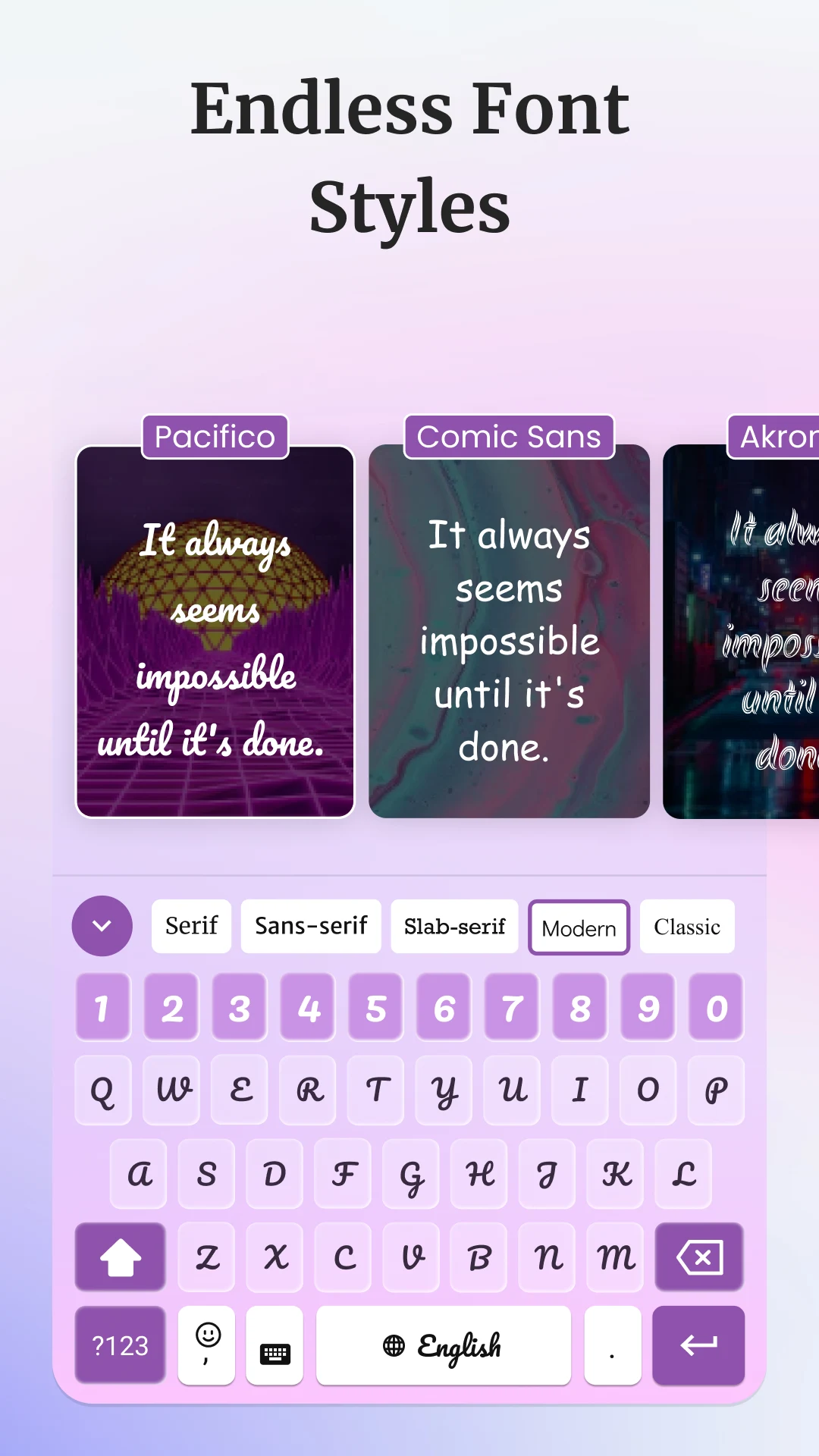 Font Keyboard: Cute font style screenshot